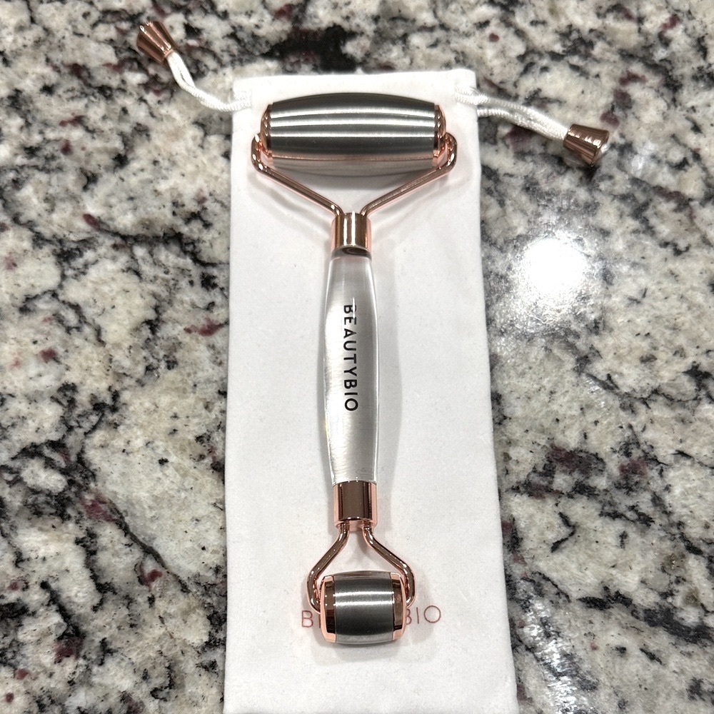 BeautyBio Rose Gold Stainless Steel Facial Roller